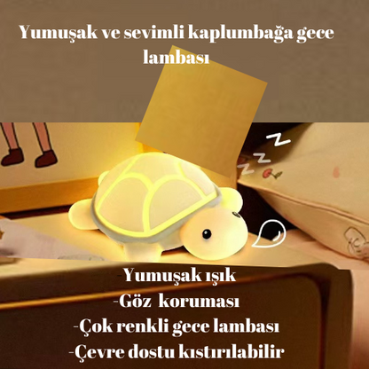 Kaplumbağa silikon gece lambası